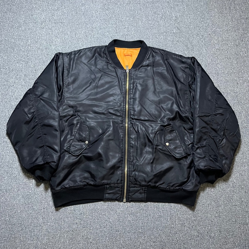 Vintage Northern Explosion NXP Bomber‎ Jacket XXL Black Reversible Flight F14